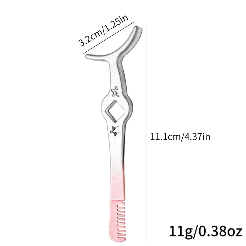 Color Eyelash Comb Tweezers Carbon Steel Professional Pincet Lashes Extension Tweezers False Eyelashes Applicator Makeup Tools