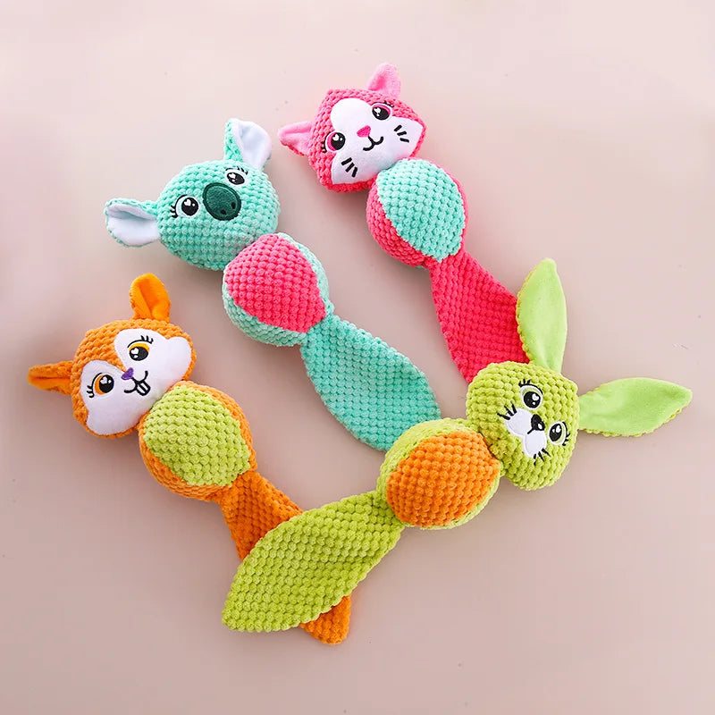 Pet Plush Toy Dog Bites And Sounds Interactive Toys For Indestructible Dogs Corn Velvet Ball Shaped Speaker Cute Animal Shape