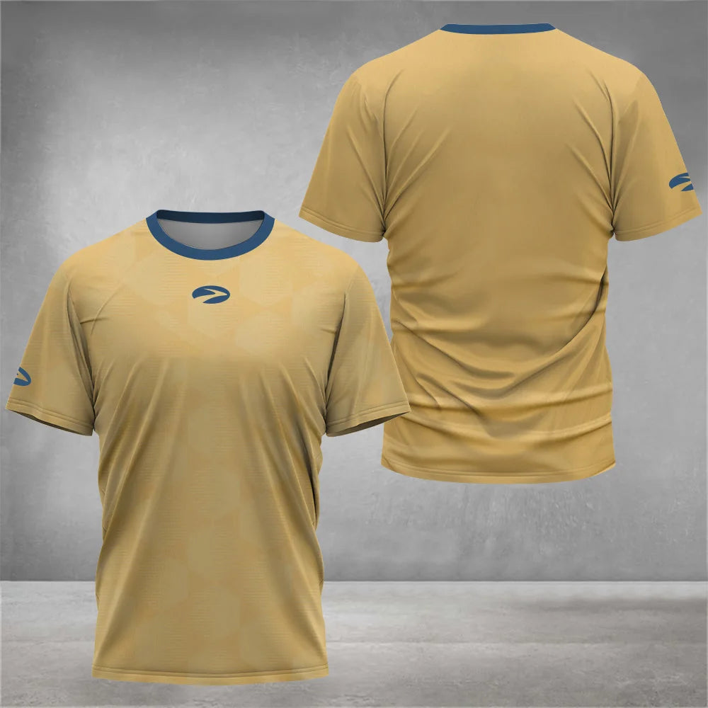 New Men's Crew Neck T-shirt Top Summer Holiday Lightweight Beach Short Sleeve Tee Tennis Badminton Volleyball Casual T-Shirt top