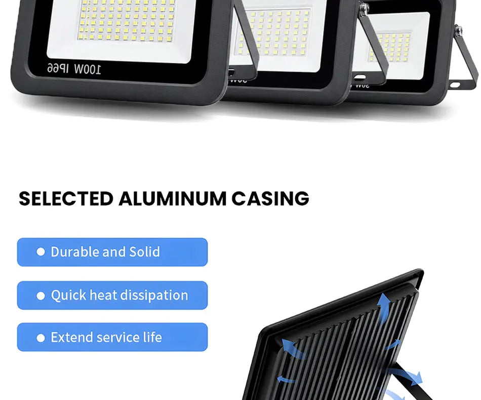 LED Motion Sensor PIR 220V Flood Light White Outdoor Wall Light 10W 20W 30W 50W 100W IP66 Street Light Outdoor Garden Lamp