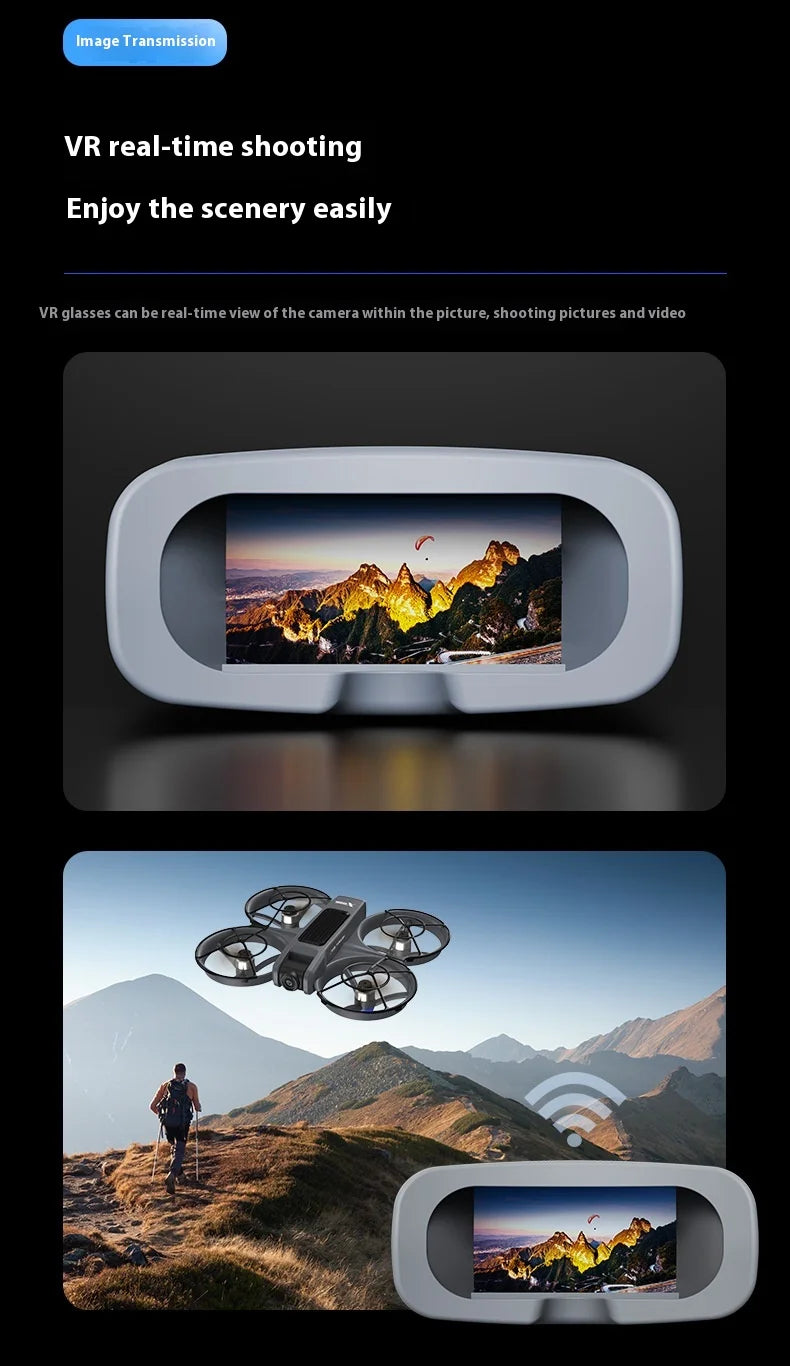 VR Professional Mini Drone for Kids with HD Camera Brushless Motor Optical Flow Positioning Remote Control Toy Quadcopter