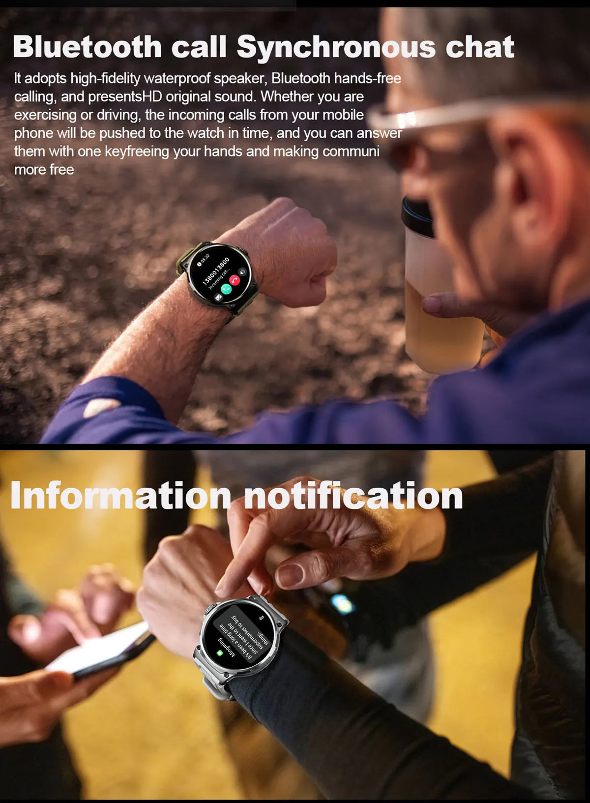 New SmartWatch Men 1.85-Inch HD Sports Bluetooth Call GPS Sports Fitness Tracker HeartMonitor 710mAh Waterproof Watch for xiaomi