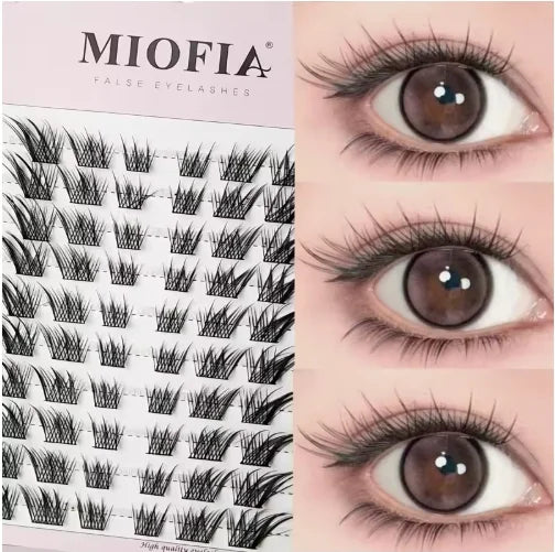 90 Bundles Mink Individual Cluster Lashes 3D Natural Russian Manga Eyelash Extensions DIY Makeup Tool for Women