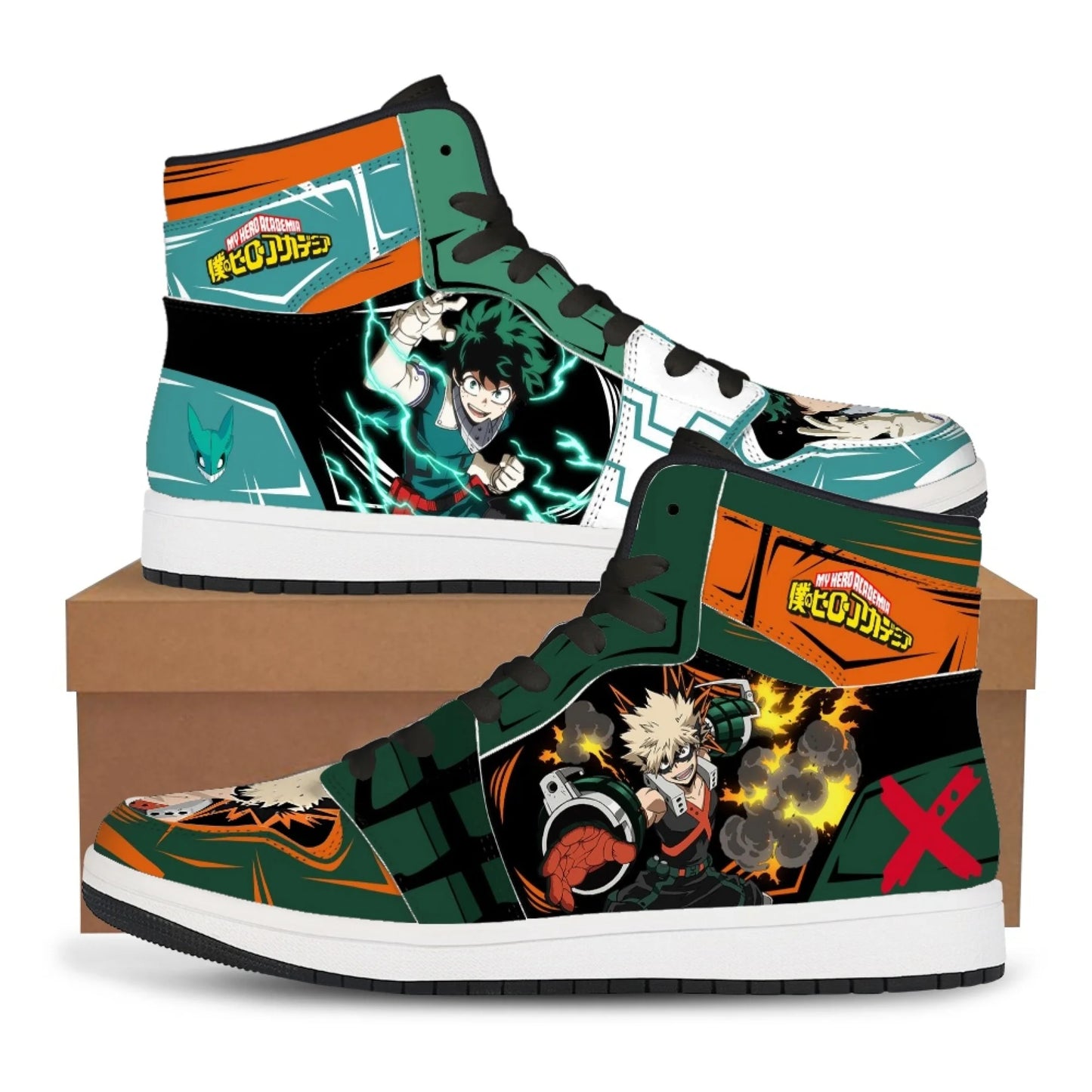 My Hero Academia Anime Midoriya Izuku New Sneakers Casual Shoes Basketball Shoes Printing Comfortable Flat Shoes Halloween Gift