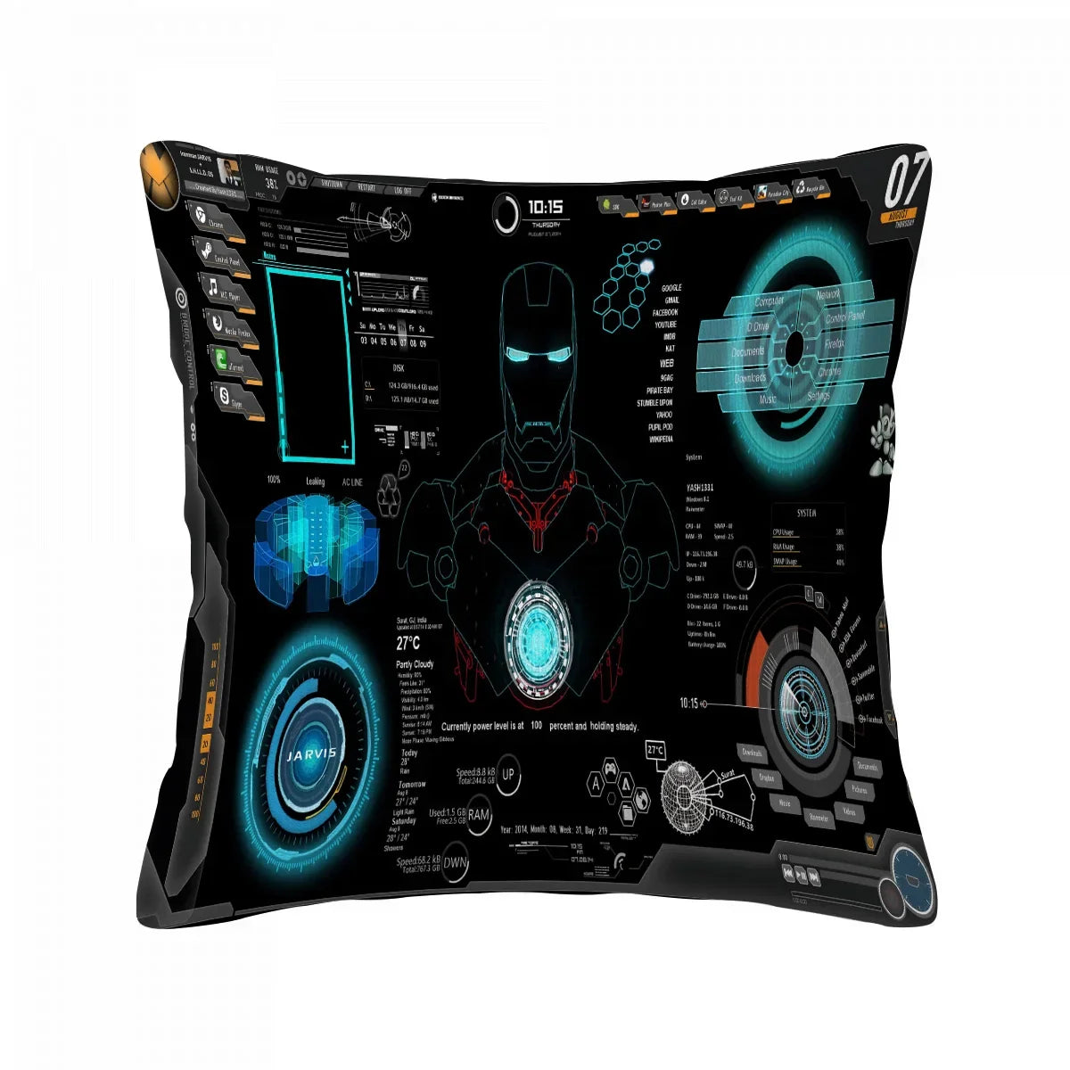 Iron Man Cushion Covers  Cushions Cover for Sofa Home Decorations Anime Interior Decoration Decorative Pillowcase Pillow