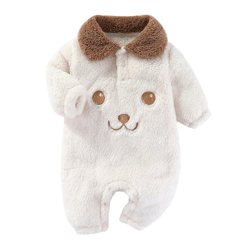 Newborn Baby Bodysuit New Autumn Winter Infant Jacket for Boy Flannel Onesies for Girls Soft Bebe Romper Baby Clothes 0-12 Month