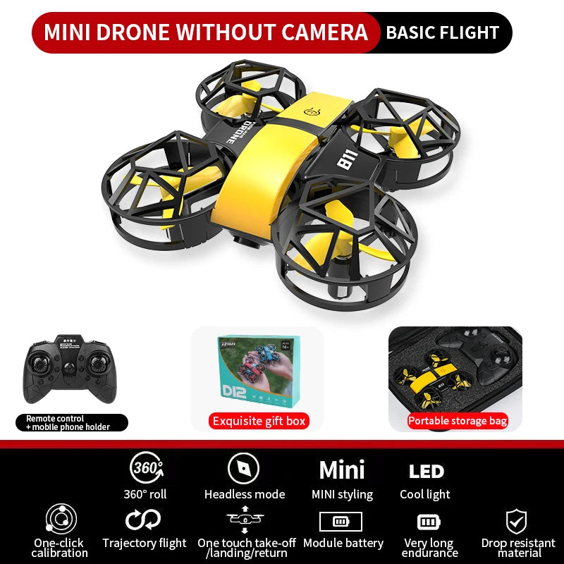 DWI Mini Drone 4k Profession HD Wide Angle Camera 1080P WiFi FPV Drone Camera Height Keep Drones Camera Helicopter Toys Gifts