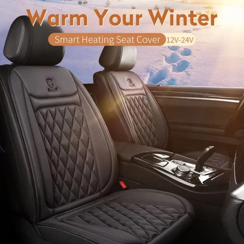 12-24v Heated Car Seat Cover 30' Fast Car Seat Heater Cloth/Flannel Warmed Heated Car Seat Protector 25W Heating Cover