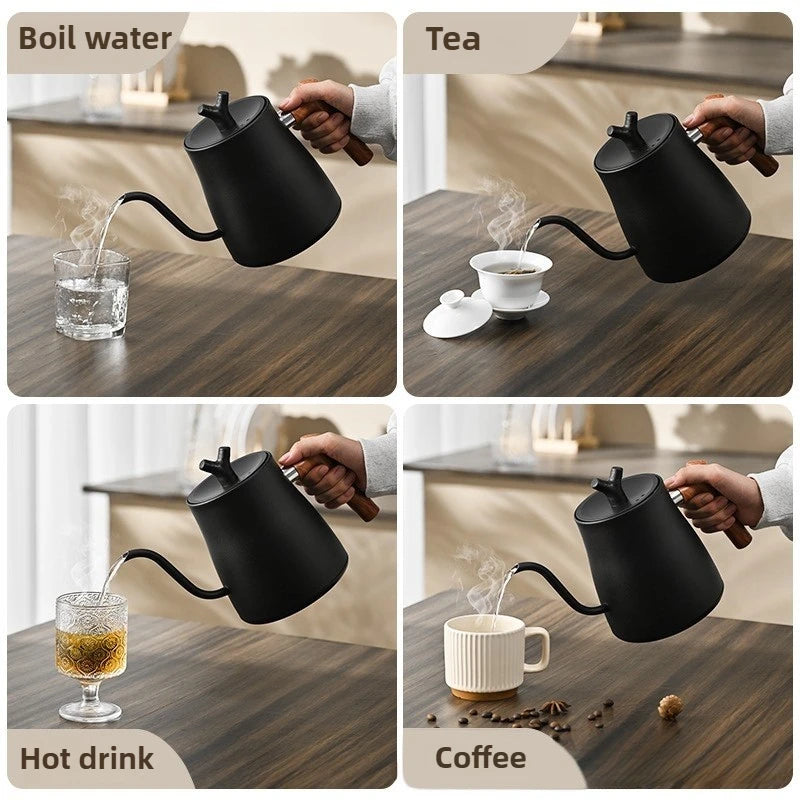 1L Stainless Steel Electric Kettle, Auto Shut-Off, for Pour-Over Coffee/Tea, Smart Temp Control & Mechanical Models