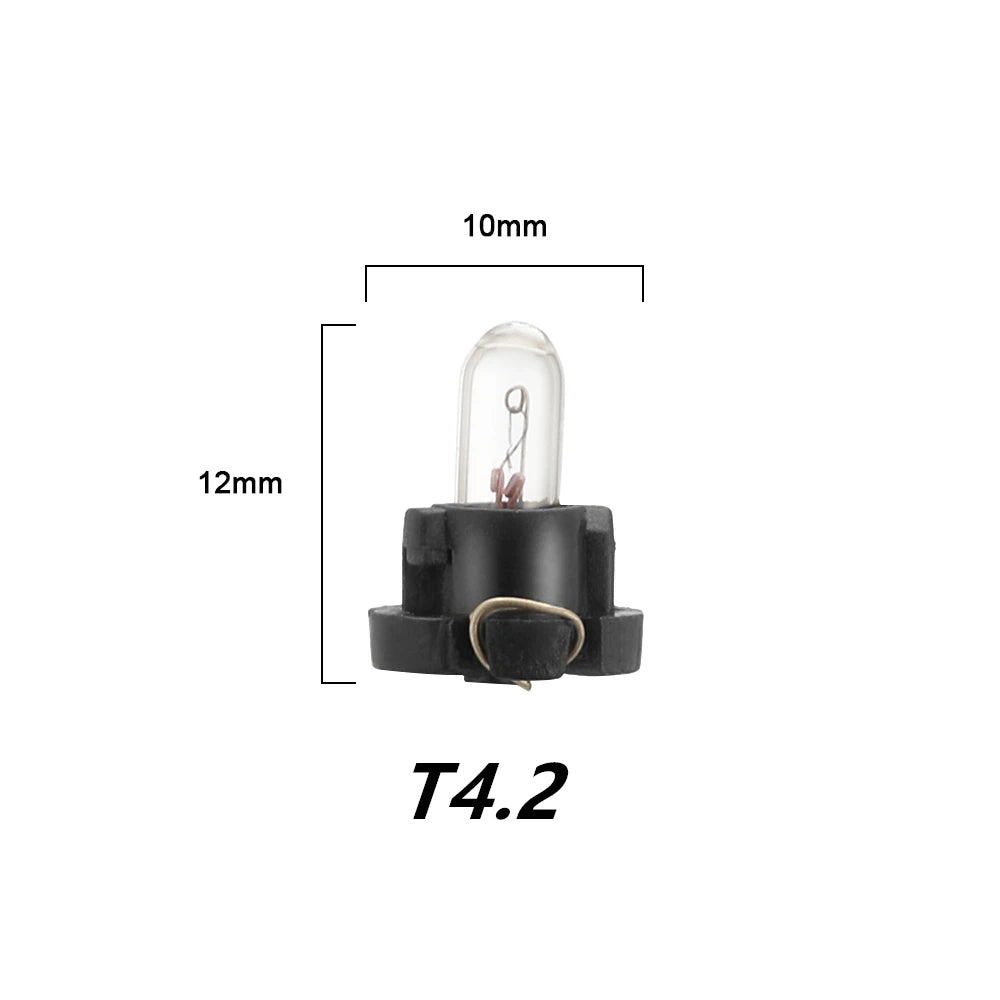 5/10Pcs T3 T4.2 Led Bulbs Car Interior Lights Auto Warming Indicator Lamp 12V 4300K Yellow Warm LIght For Car