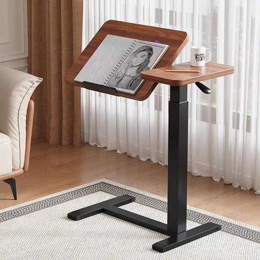 Folding bedside table pneumatic lift table mobile study table computer table office desk lazy dining table