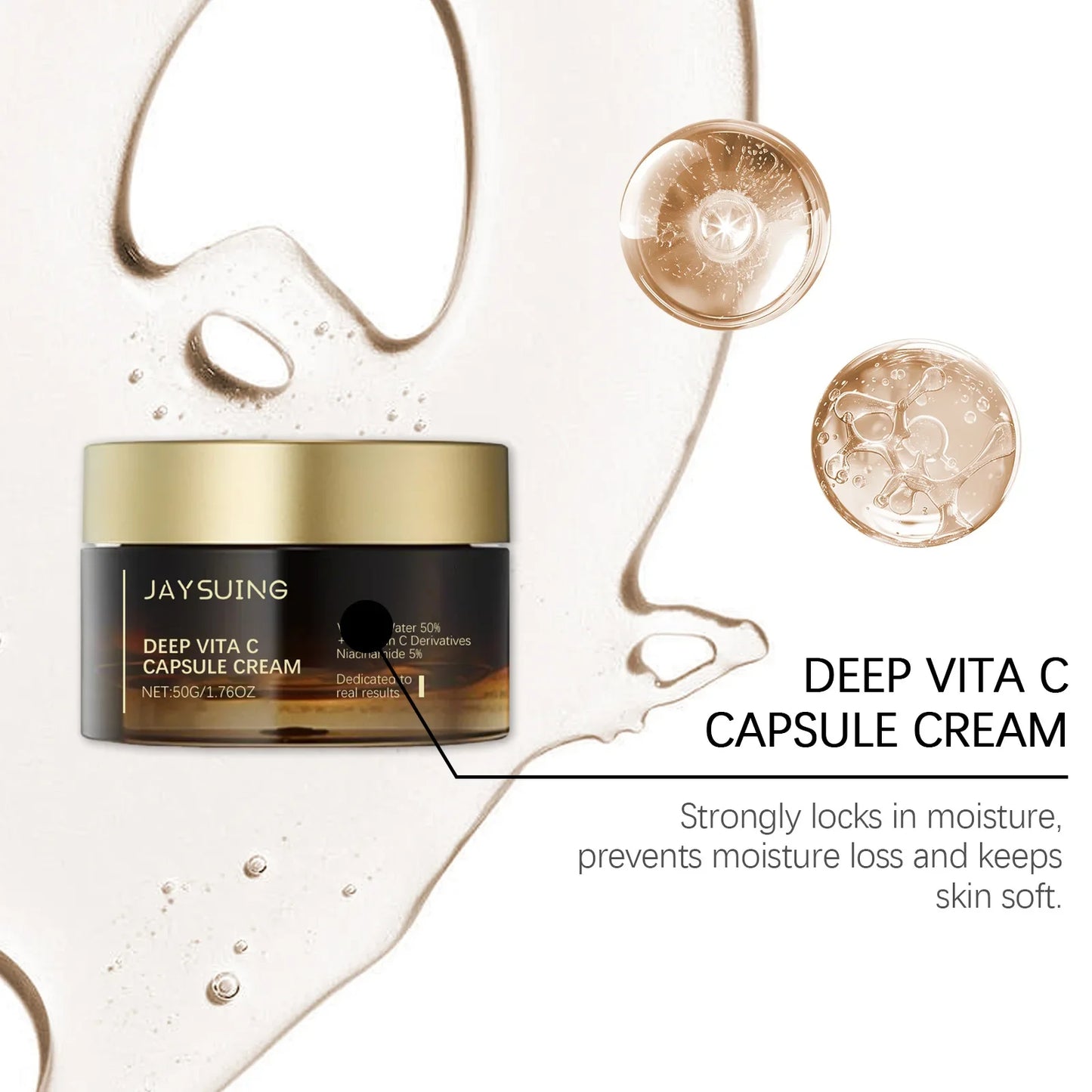 Deep Vita C Capsule Cream Collagen Face Moisturizer Anti Aging Gel Firming Repairing Fade lines Hydrating Skin Care Products