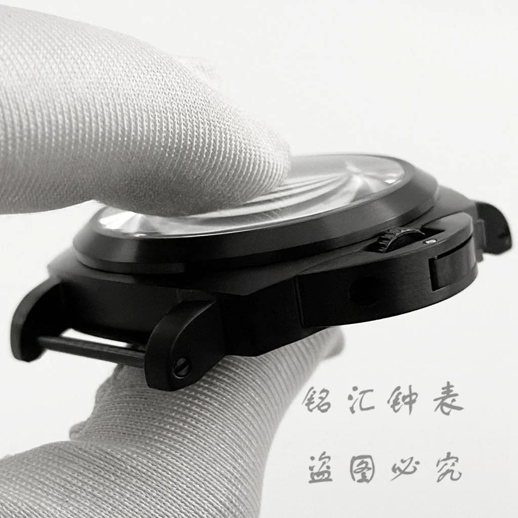 PVD Black NH35 40mm Sapphire Crystal Watch Case Stainless Steel with Handle Case for NH34 NH35 NH36 4R35 NH38 NH70 NH72 Movement