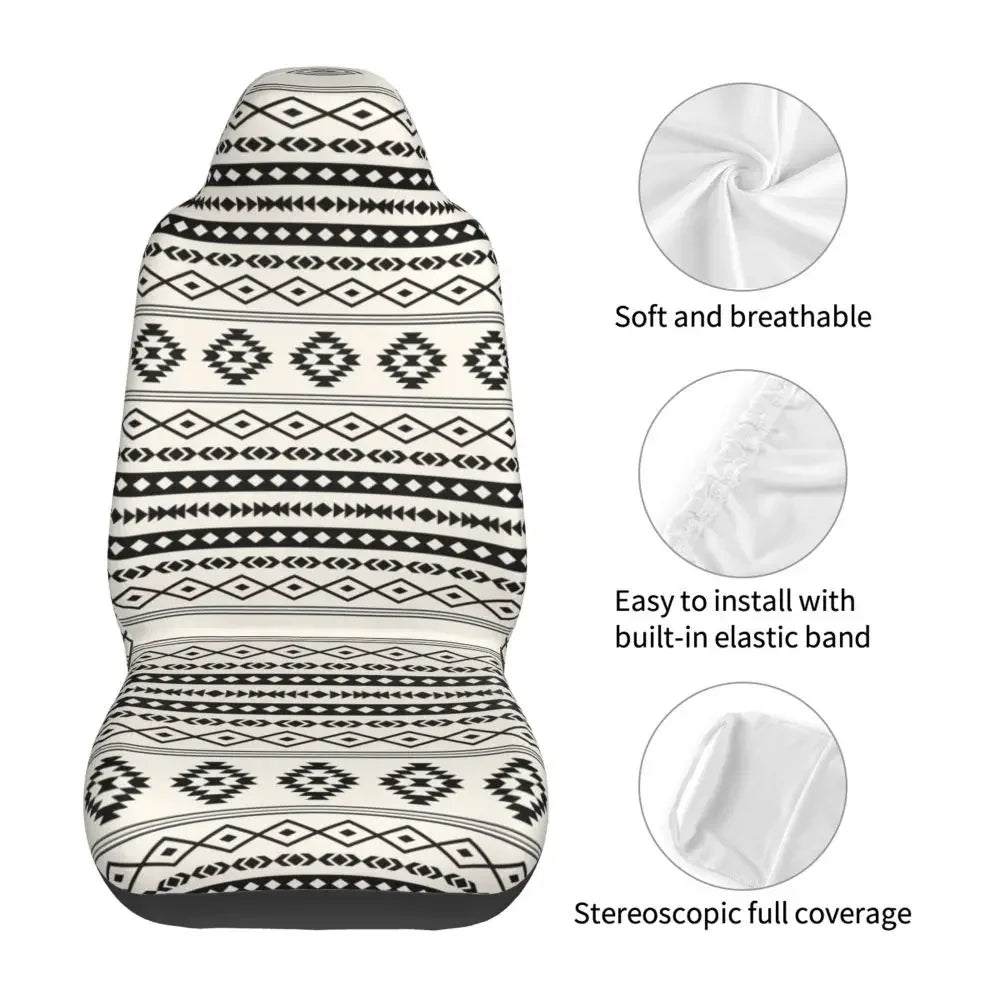 Boho Aztec Universal Car Seat Cover Four Seasons Women Ethnic Persian Tribal Car Seat Cushion Fabric Hunting