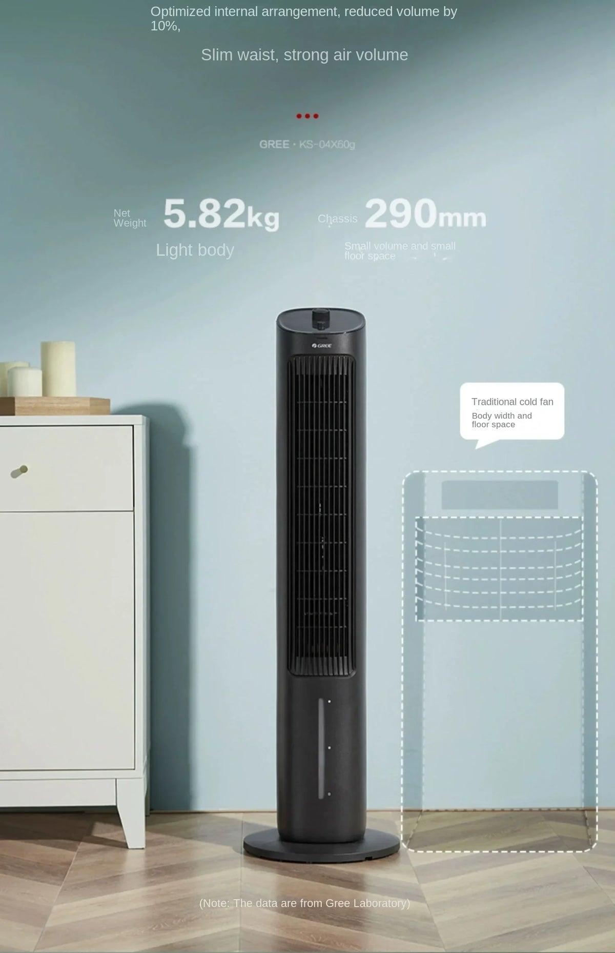 220V Gree air conditioning fan, air cooler, household mobile tower water small air conditioning fan AF