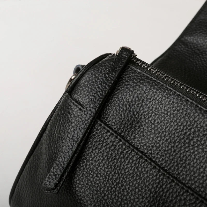 Luxury Solid Color Genuine Leather Ladies Messenger Bag 100% Soft Cowhide Shoulder Crossbody Bags For Women 2026 Female Handbags
