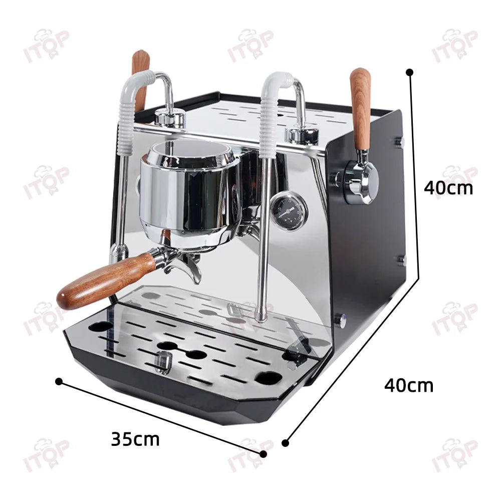 Rotary Pump Coffee Machine Home/commercial Espresso Coffee Maker 0.5L+ 1L Boliers PID Temperture Control Connect External Water