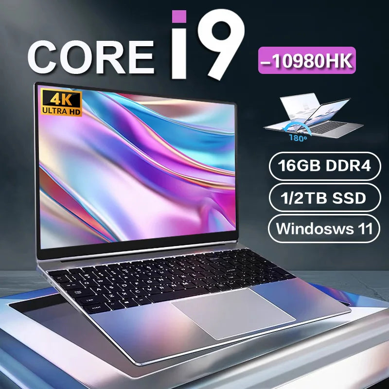 ACEKAMAS 14.1" intel Core i9-10980HK laptop 16GB RAM 1/2TB SSD Portable laptops Windows 11 Pro Office Gaming Notebook computer