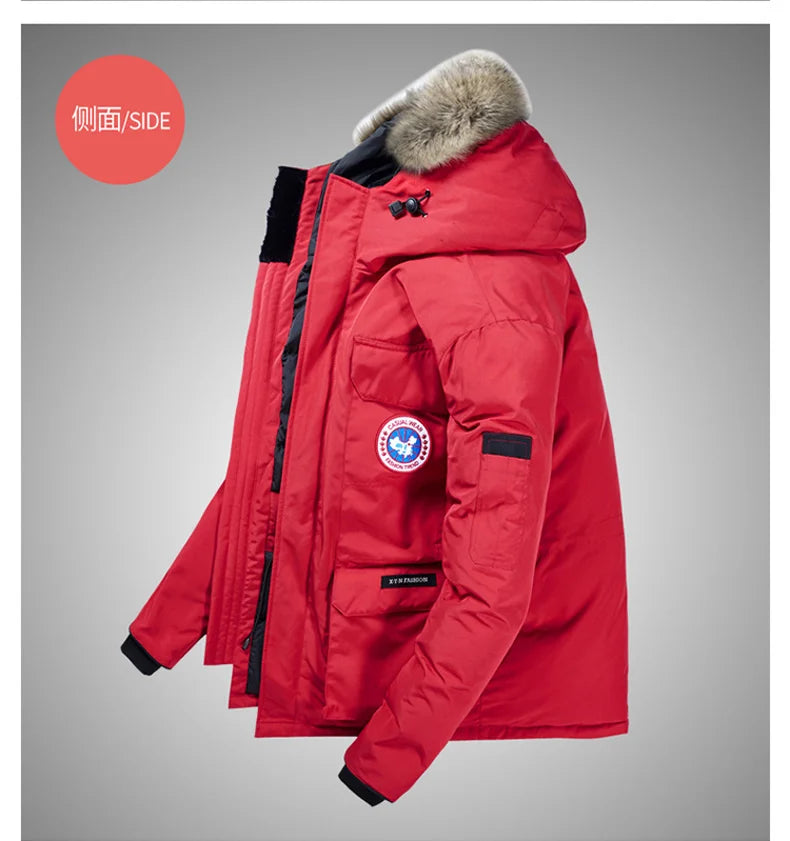 -30 C FIT Plus Thick Velvet Down & Parka coat 6XL 7XL 8XL  winter jacket men waterproof windproof chaquetas hombre