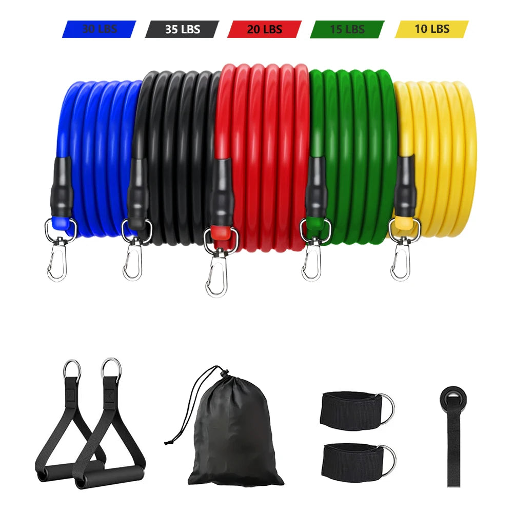 Resistance Band Set, Exercise Bands,Work Out Bands with Handles for Men and Women Fitness, Strength Training Home Gym Equipment