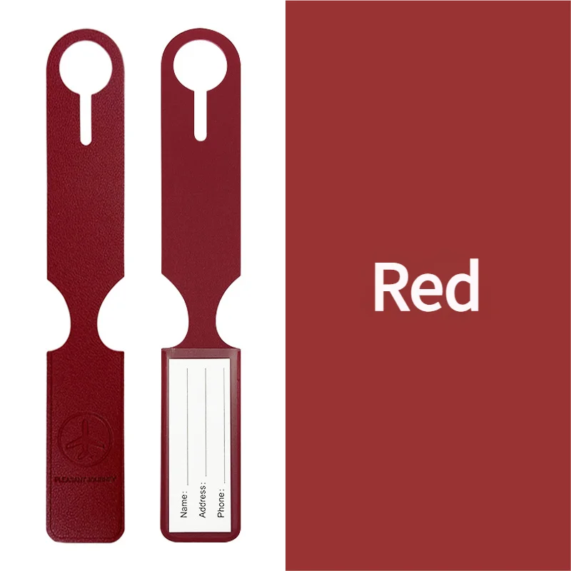 Long PU Luggage Tag for Air Travel - Easy Baggage Identification