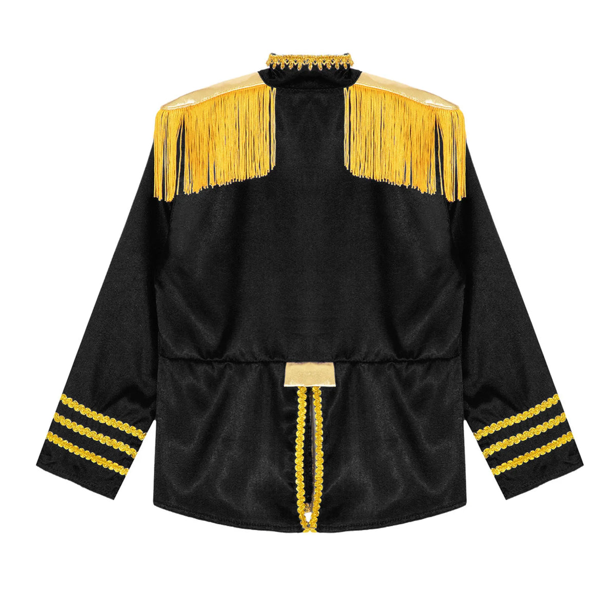 Kids Girls 60s Retro Hippie Rock Band Musician Costume Halloween Cosplay Carnival Party Circus Drummer Parade Tassel Jacket Coat