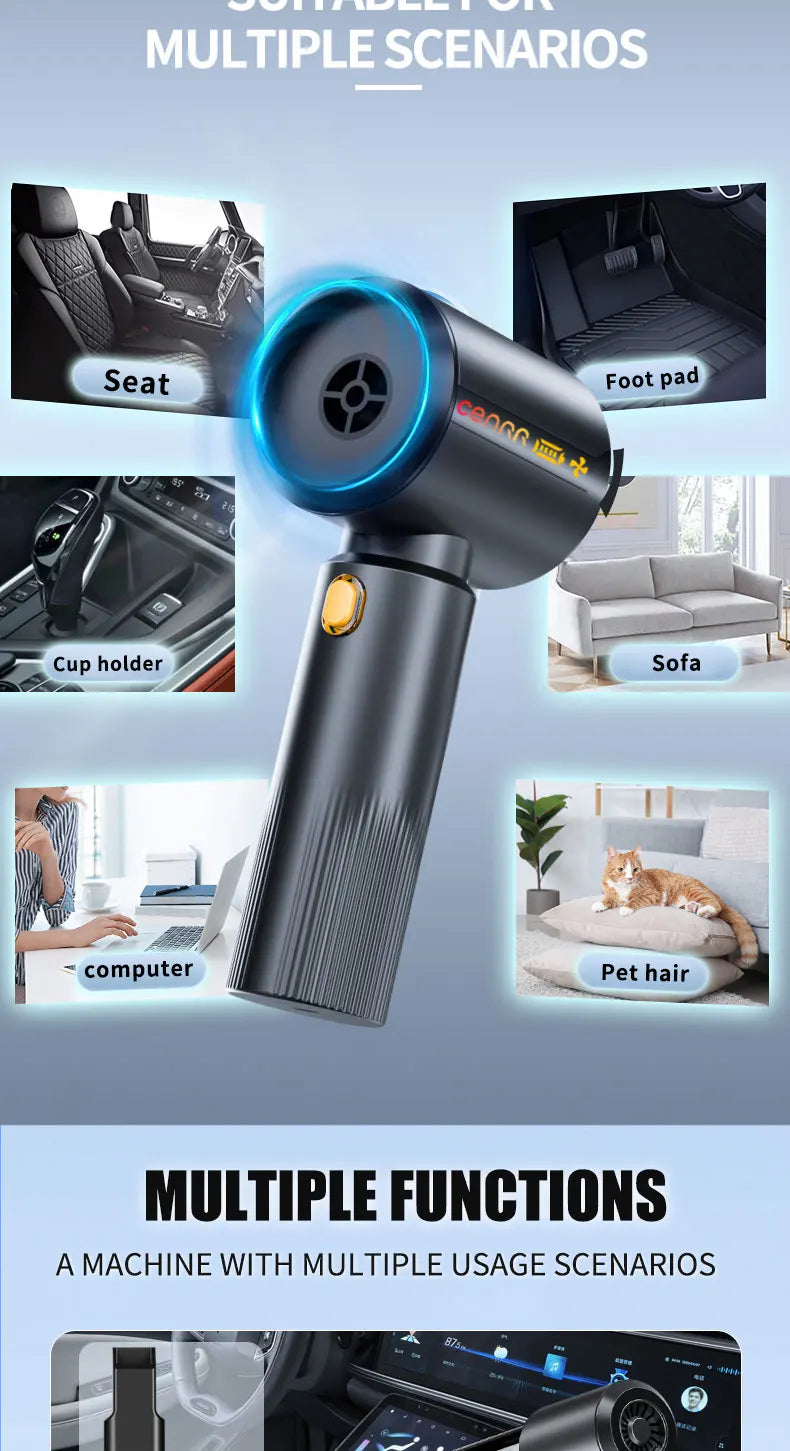 CENRR 2026NEW Car Vacuum Cleaner Cordless Wireless Cleaner Portable HandHeld Vacuum Cleaner for Car Cleaning Machine