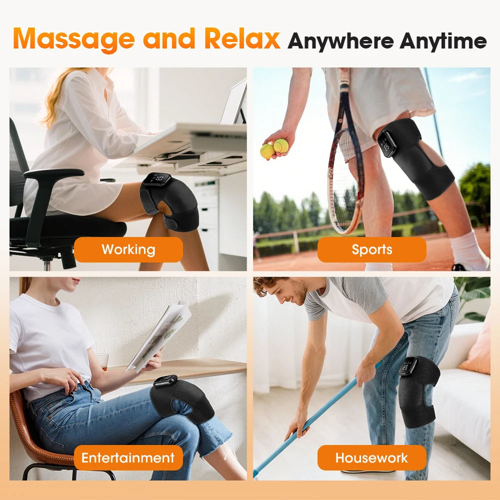 Heating Massage Knee Pad Shoulder Elbow Smart Vibration Hot Compress Protemote Blood Circulation Muscle Relax Joint Massager