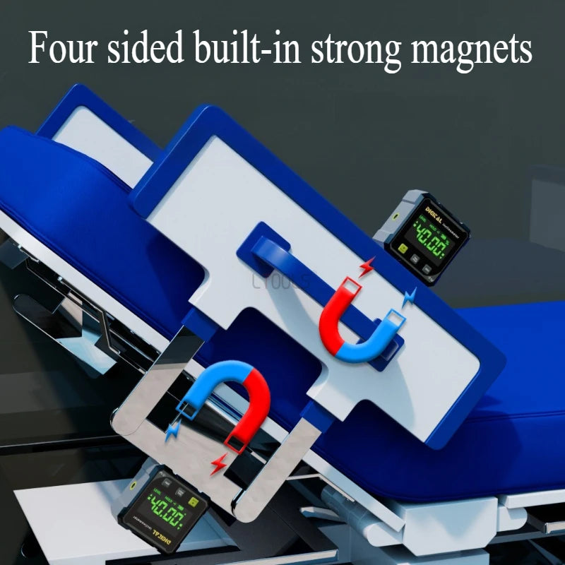 Woodworking Tools 4-sided Magnetic Dual Laser Inclinometer Digital Angle Measuring Instrument with Tilt Measurement Laser Level