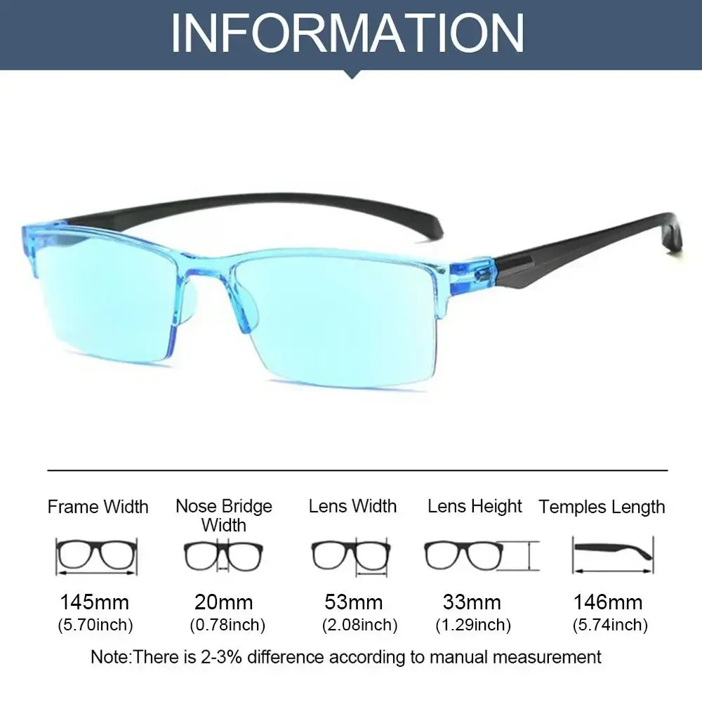 1pcs Ultralight Smart Automatic Zoom Reading Glasses Anti Blue Ray Eyeglasses Autofocus Presbyopia Eyewear