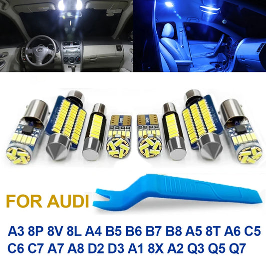 Car Interior Light LED Canbus For Audi A4 A2 A1 A3 A5 A7 A8 A6 8P 8V 8L 8T C5 C6 C7 D2 D3 8X Q3 Q5 Q7 B5 B6 B7 B8 signal Lamp