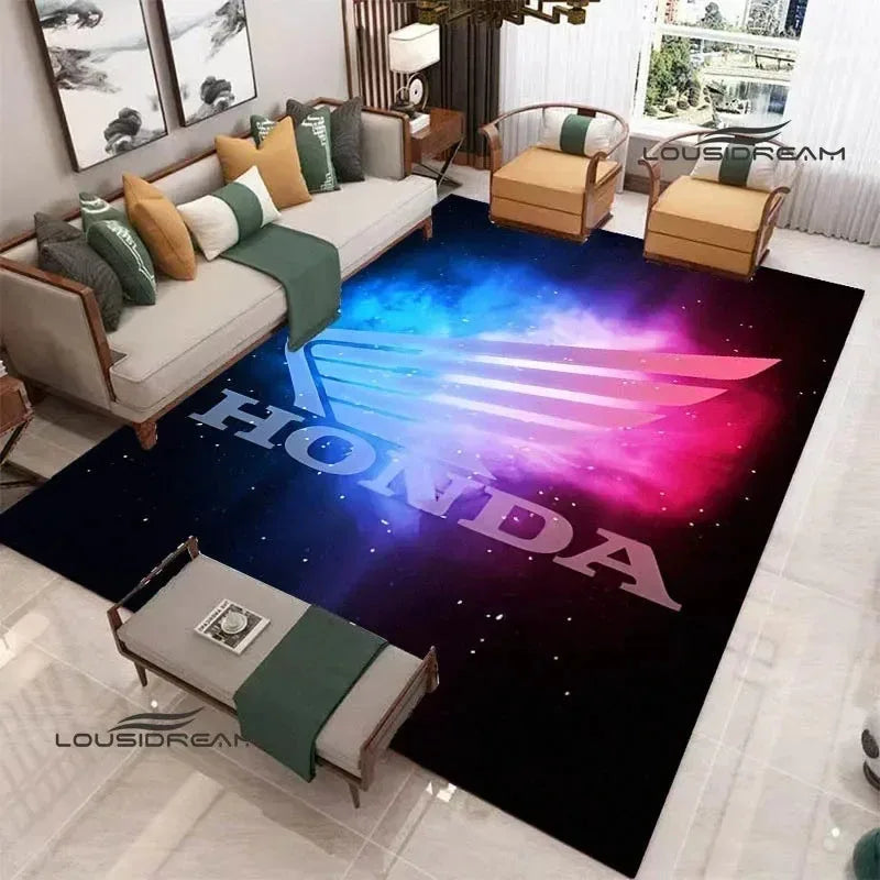 HRC HONDA Motorcycle Logo Printed Carpet Non-slip Carpet Carpets for Living Room Yoga Mat Outdoor Carpet Birthday Gift
