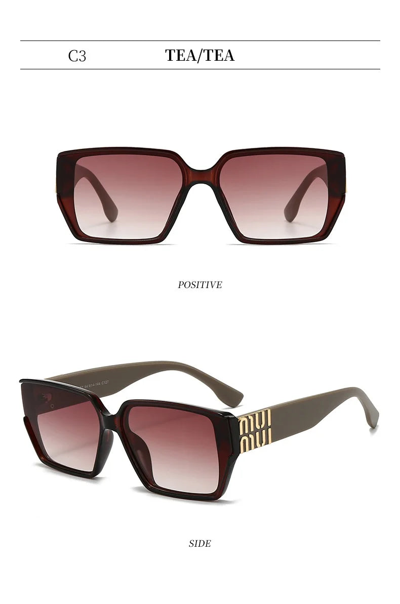 Fashion MM Designer Sunglasses for Women and Men Stylish Square Luxury Glasses Unisex Trend Vintage Shades UV400