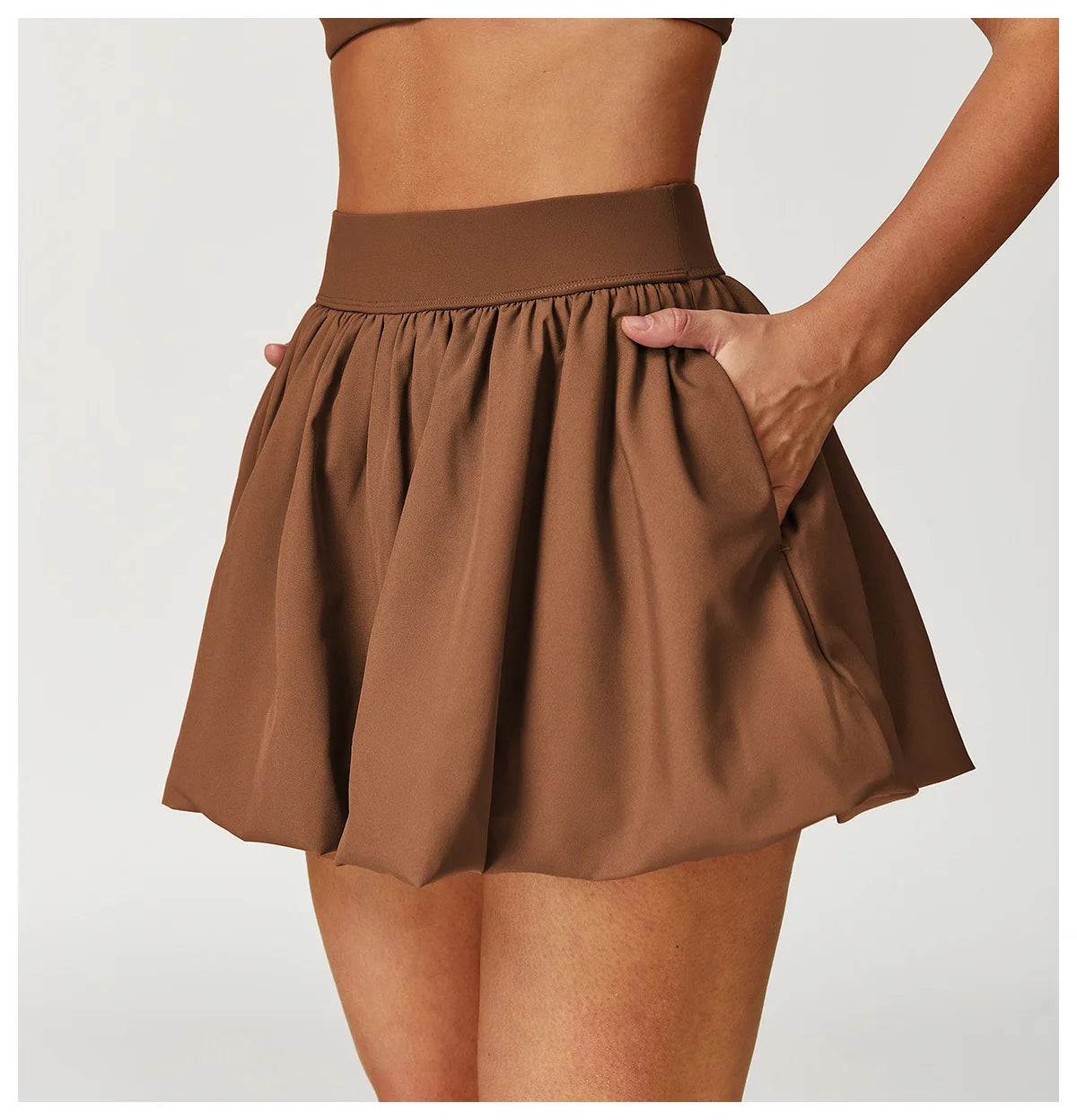Women Sports Skirts High Waist Yoga Tennis Shorts Dress With Pocket Running Golf Skirt Quick Dry Breathable Belt Safety Pants