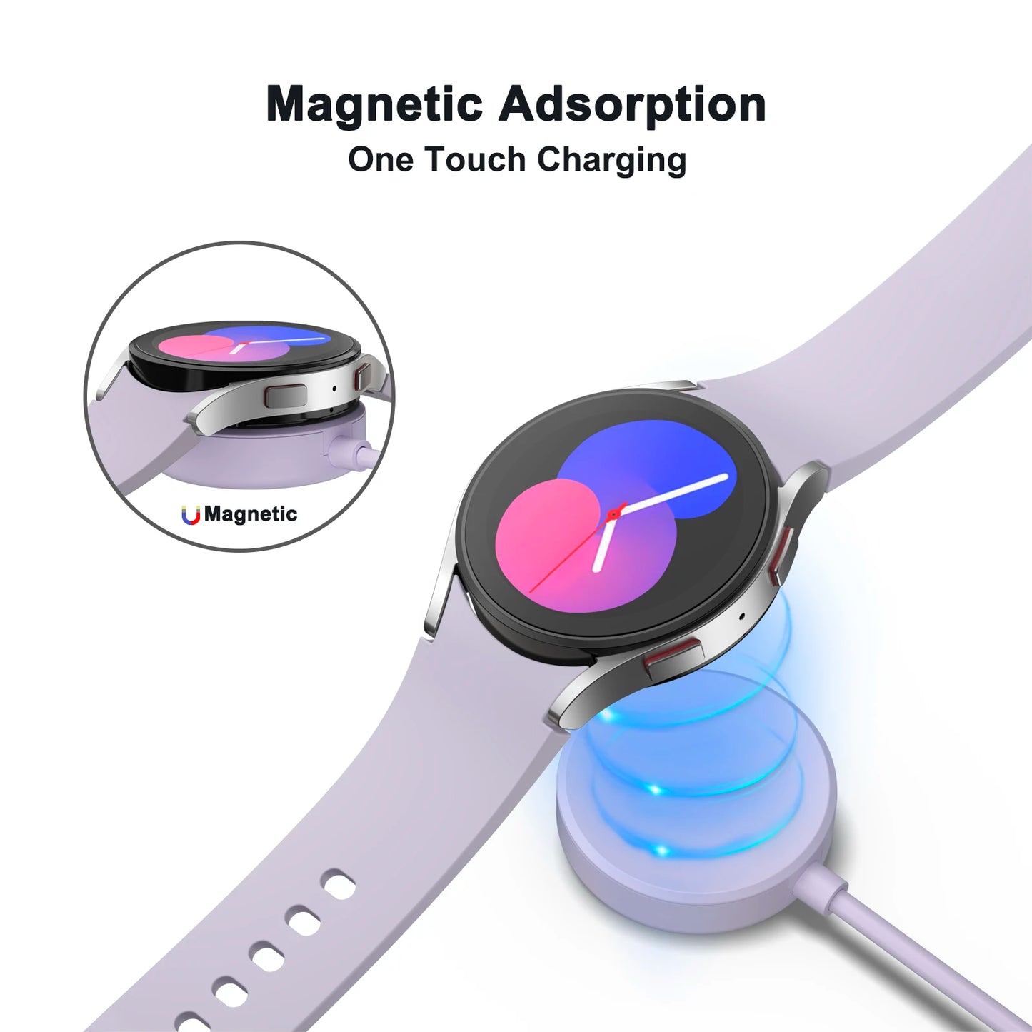 USB Watch Charger For Samsung Galaxy Watch 7 6 5 4 40mm Charging Dock For Galaxy Watch 3 41mm 45mm/Watch 5 Pro 45mm Active 1 2
