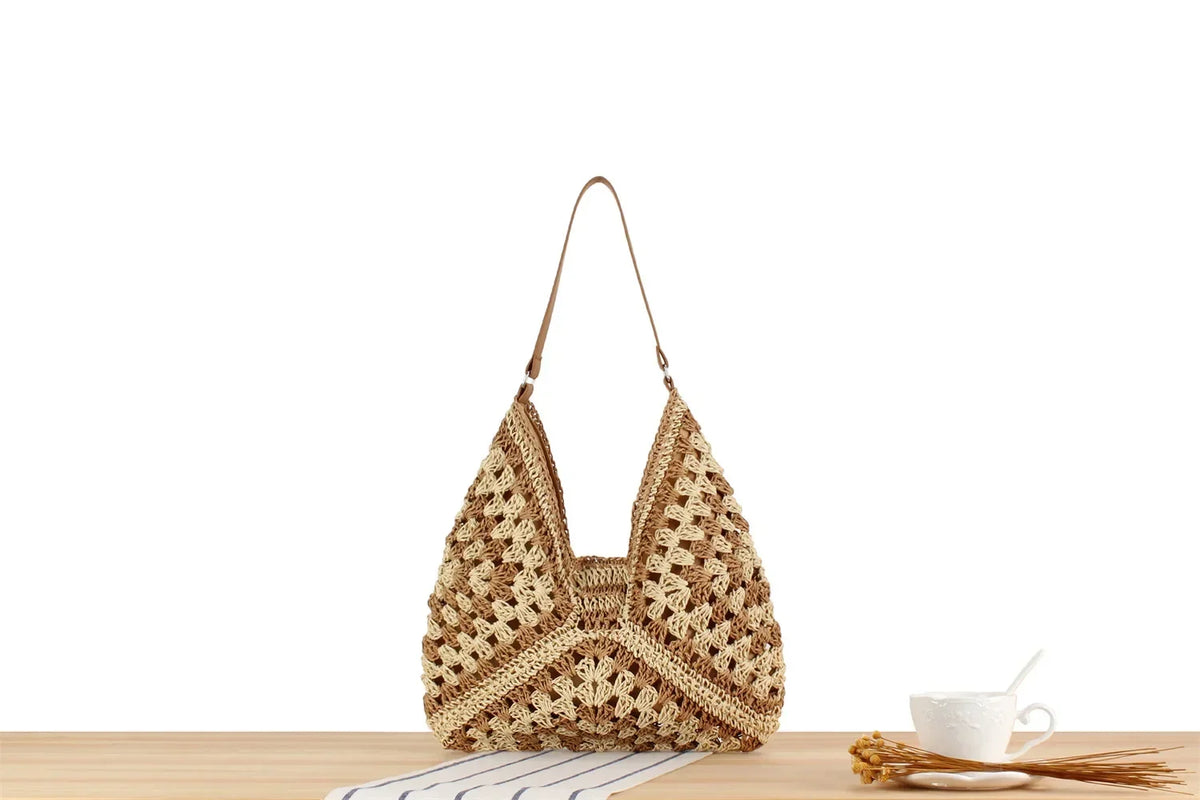 Women's Retro Handbag, Woven lightweight Handbag, Fashionable Commuting and Travel Shopping Bag,