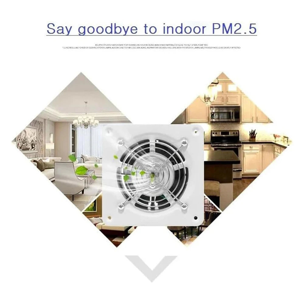 Silent Exhaust Fan Wall-Mounted 4-Inch 100mm Window-Type Bathroom Exhaust Fan Ventilation and Air Exchange Fan Duct Extractor