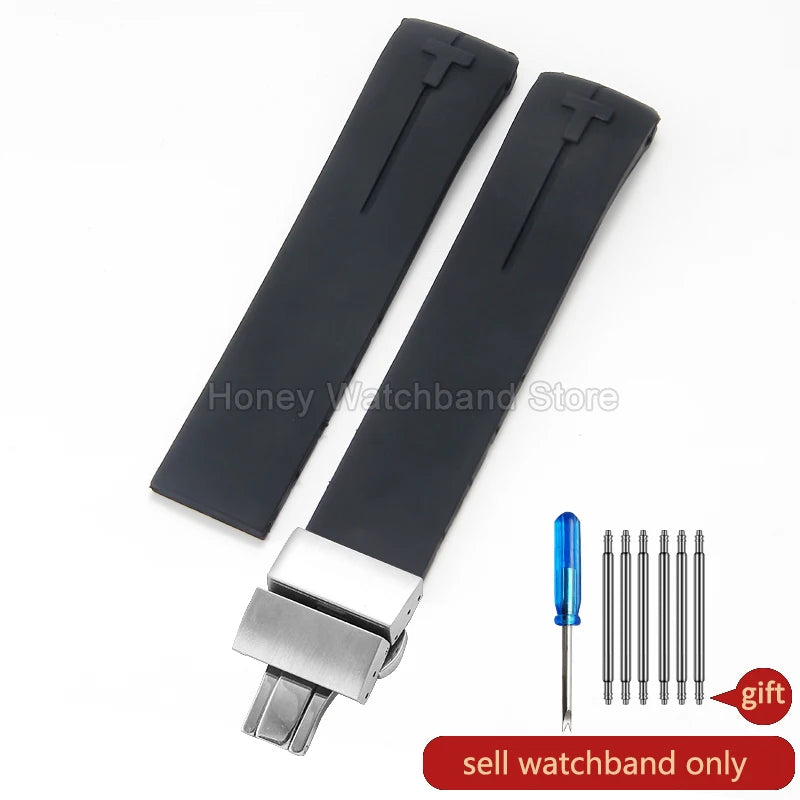 Flexible Comfortable Silicone Bracelet for Tissot T-Touch Blue Orange T013 T047 T121 Watchband Special Interface Sweat Resistant