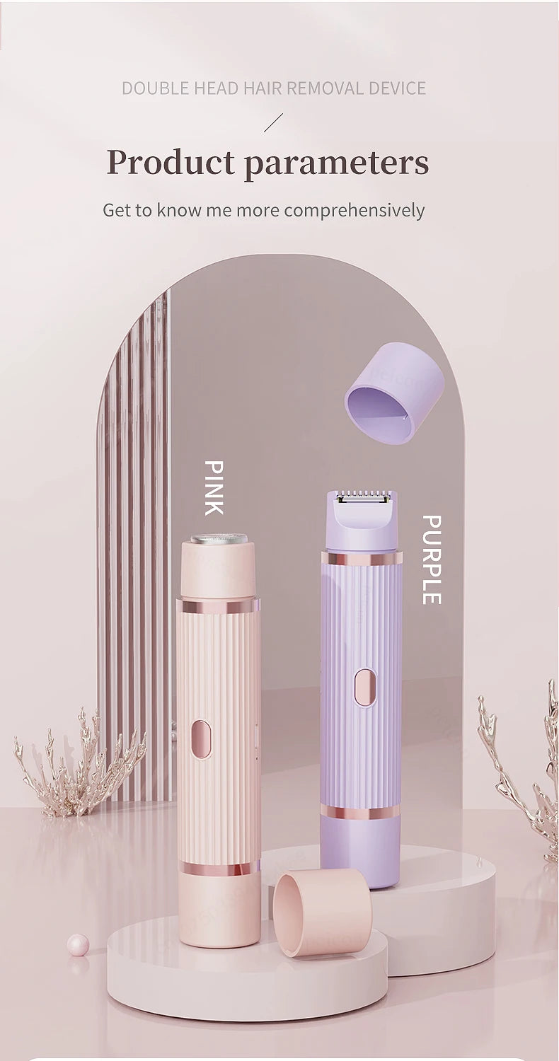 Electric Razor for Woman Bikini Trimmer Body Epilator Women Electric Shaver for Private Area Underarm Legs Facial Hair Removal