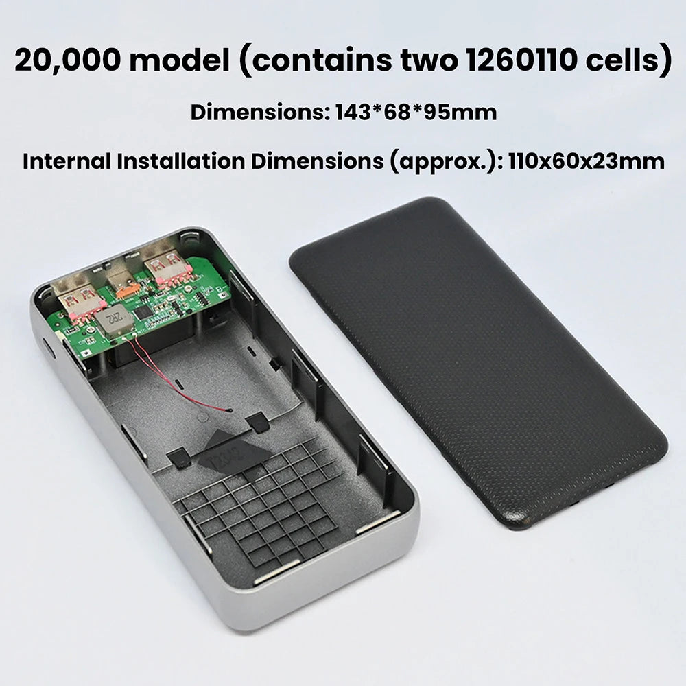 22.5W Fast Charging Module Power Bank DIY Kit TFT Color Screen LCD Display 3.7V Ternary Lithium Battery Supports PD/QC/SCP/VOOC