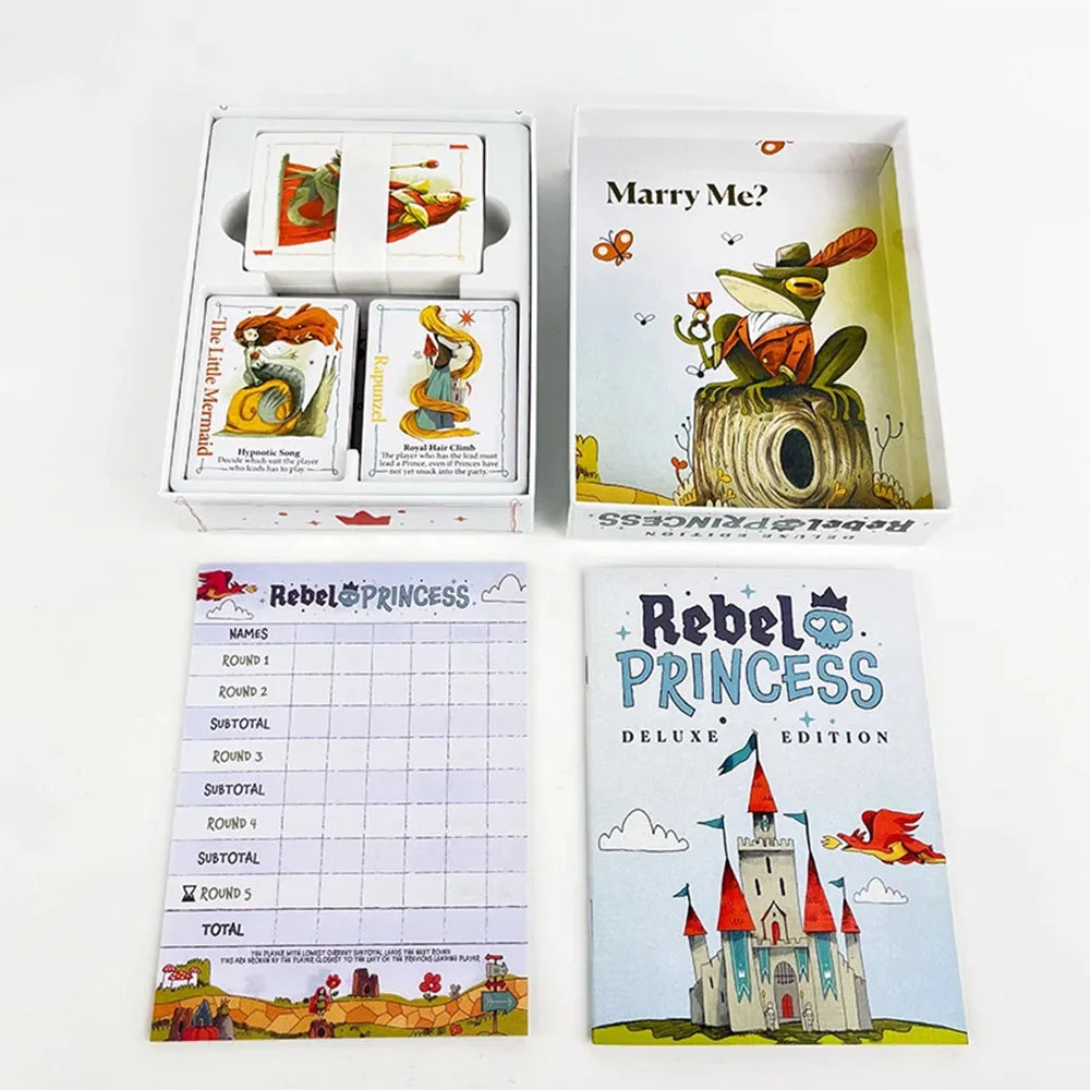 REBEL PRINCESS Deluxe Board Card Game Ultimate Family Party Trick-Taking Fun for 3-6 Players