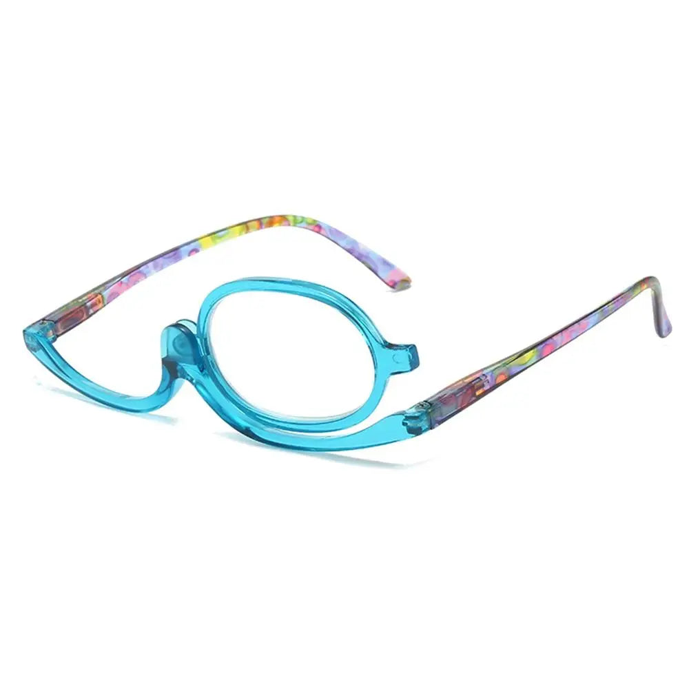 New Rotating Magnifying Makeup Reading Glasses For Women Folding Clamshell Cosmetic Presbyopic Glasses For Elder Unisex