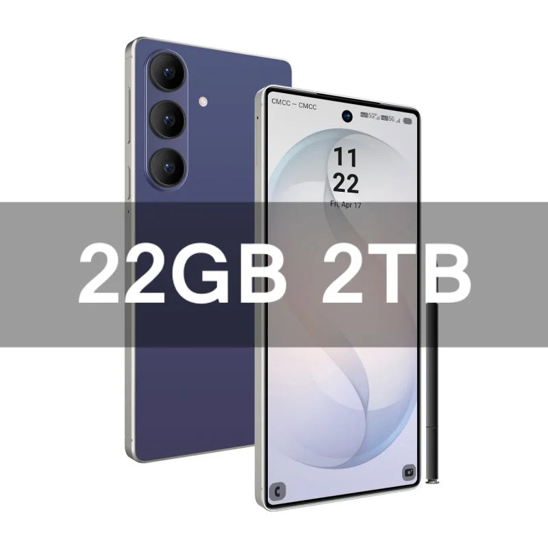 A57 22GB+2TB Global For Edition 8000mah HOT Screen Android 5G 108MP x 72MP Protector Battery Original Smart 7.3''HD AB2