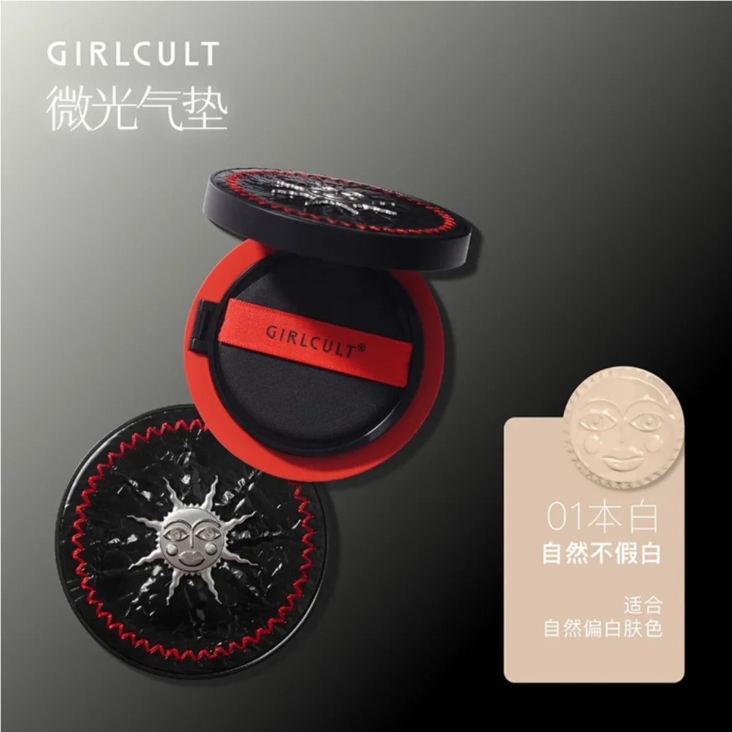 Girlcult Shimmer Air Cushion Oily Skin Liquid Foundation Light thin fit concealer Air Cushion Foundation Makeup Cosmetics