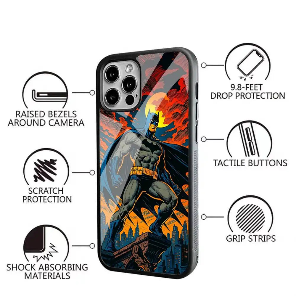 Cool-B-Batman-S Classic Armadura De For Magsafe Funda De Carga Inalámbrica Magnética Para For IPhone 11 12 13 14 15 16 17 Pro