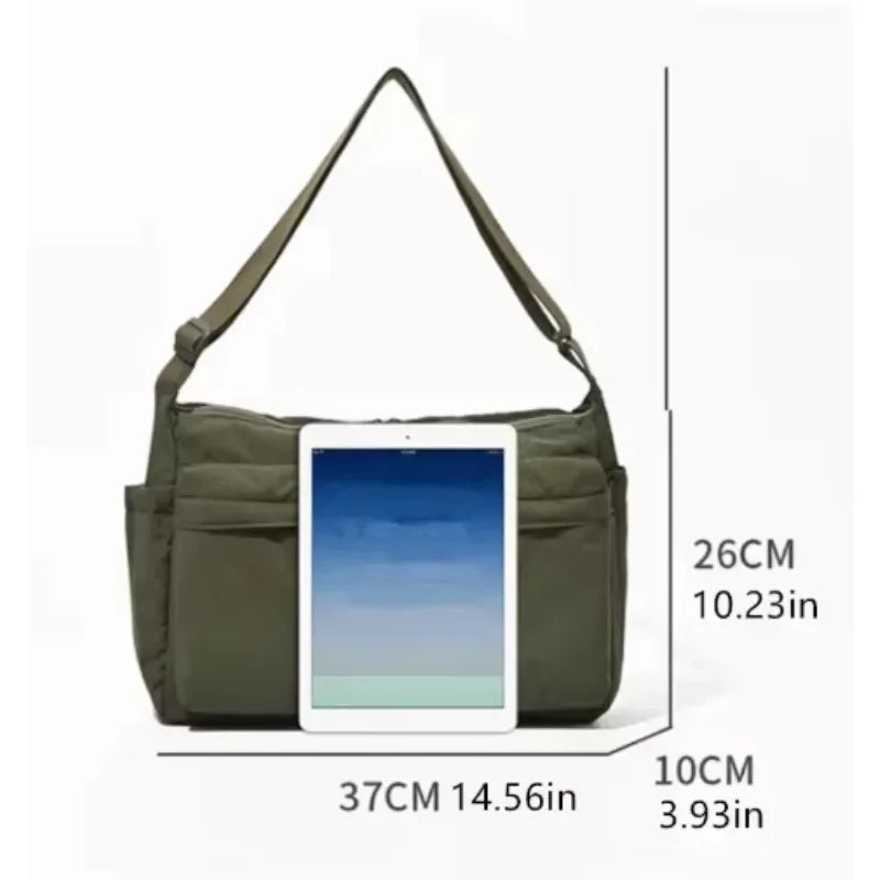 Casual Multi-pocket Messenger Bags for Women Fashion Nylon Shoulder Bag Ladies Large Handbags Female Travel Shopping Tote Purse