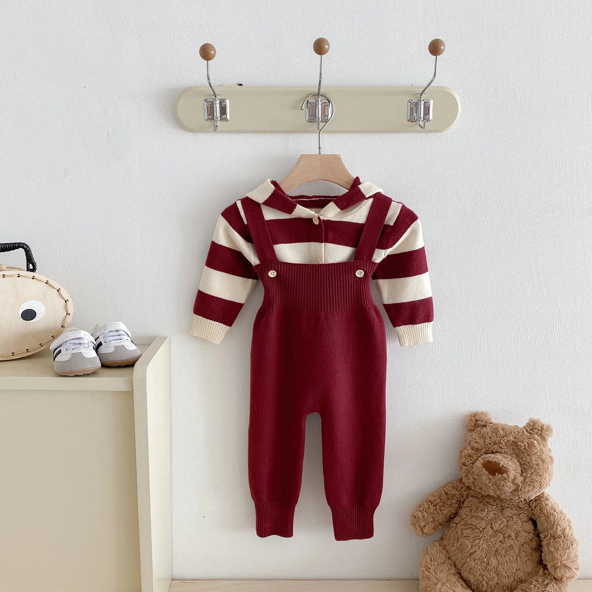 Autumn New Baby Clothing Set Infant Boys Knit Cardigans And Solid Cardigans 2PCs Sweater Suit