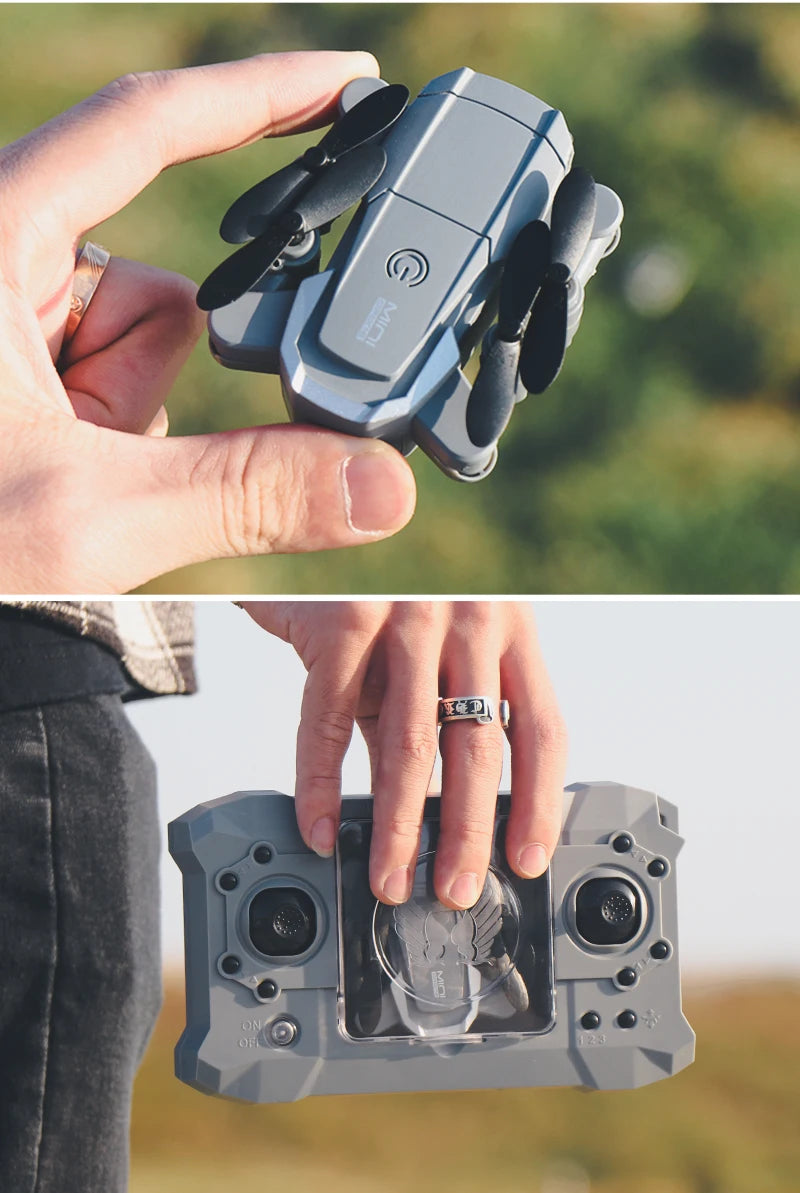 Mini Drone 4k HD Camera Aerial Aircraft Air Pressure Fixed Height Folding Pocket Remote Control Airplane Toys for Kids Gift