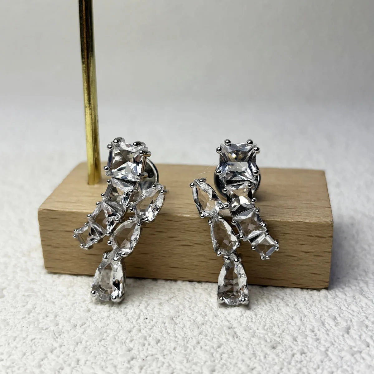 Original 2025 Geometric Charm Boutique Jewelry Set Women Zircon Crystal Necklace Bracelet Earrings Romantic Jewelry Gift