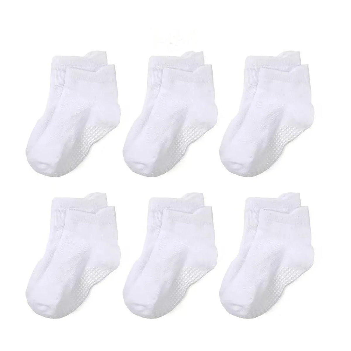 6Pairs Baby's Non-slip Floor Socks For Toddler Kids Boys Indoor Activities Learn To Walk Ankle Socks